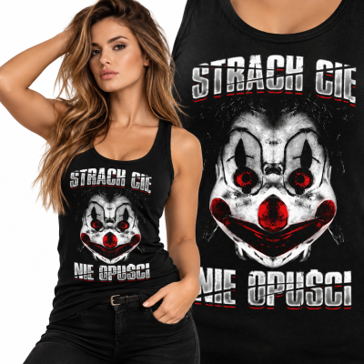 TANK TOP DAMSKI HORROR STRACH CIĘ NIE OPUŚCI